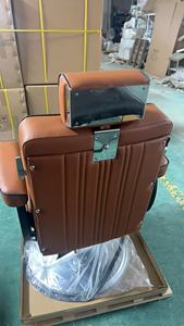 Sillón de <span class=keywords><strong>Barbería</strong></span> Profesional para Hombre, Reclinable, con Rotación de 360 Grados, Altura Ajustable, Construcción de Acero Inoxidable - Product Image 5