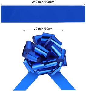 Custom Star Bow Satin Metallic Blue Eco-Friendly Polypropylene 30cm Gift <b>Ribbon</b> <b>for</b> <b>Car</b> Decoration Christmas - Product Image 2