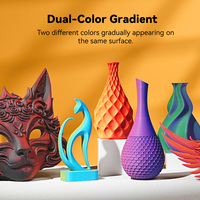 Filament PLA mat bicolore SUNLU, texture mate, dégradé bicolore, filament PLA pour modèles d'impression 3D élégants