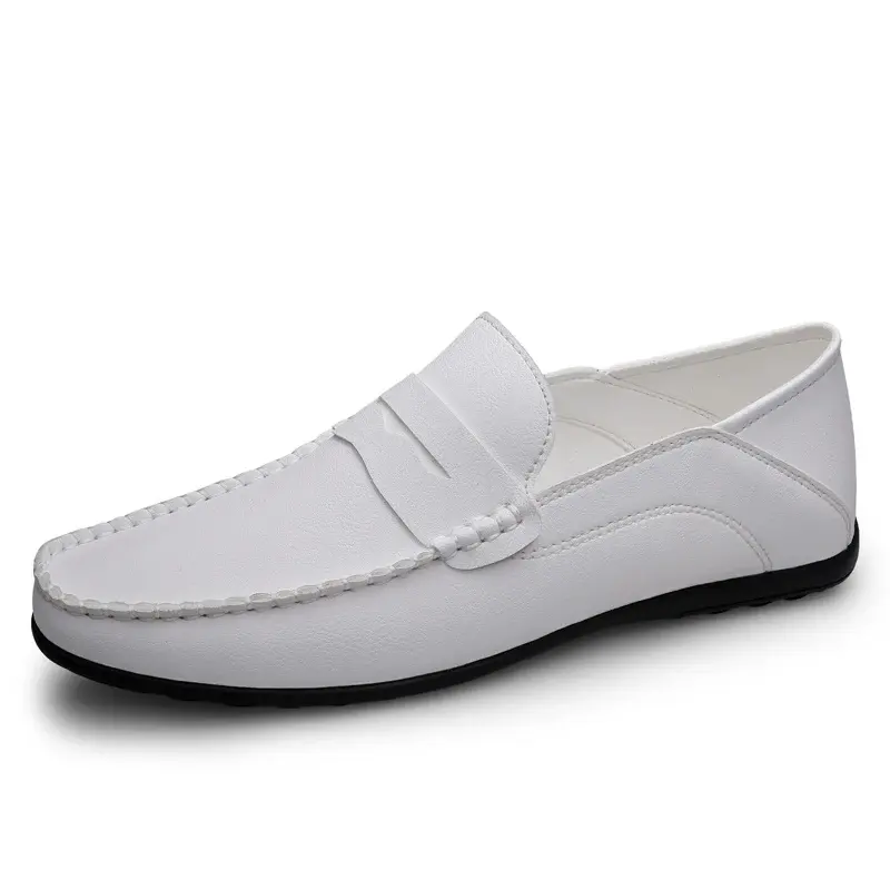 Scarpe quattro stagioni da uomo pigro mezzo trascinamento basso con suola morbida morbida viso bianco scarpe Casual Trendy scarpe da uomo
