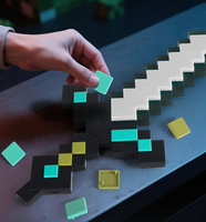Lampe LED Pixel Sword à 13 couleurs changeantes, rechargeable par USB, avec son et base