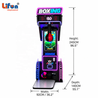 LIFUN Machine de Mesure de Force de Boxe Haut de Gamme avec Modes de Jeu, Testeur de Puissance de Frappe, Équipement d'Arcade pour Centre de Jeux Intérieur