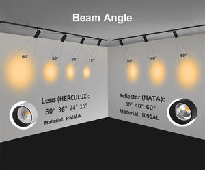 Foco comercial con controlador externo de 20W, 2700-5700K, ajustable, 2,4G, regulable, para centro comercial, supermercado, COB, luz de pista LED - Product Image 3