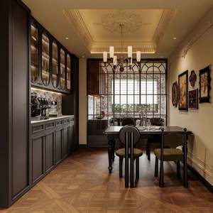 Meuble en bois de style rétro romantique français personnalisé, design d'intérieur moderne pour appartement ou villa, fabricant direct - Product Image 2