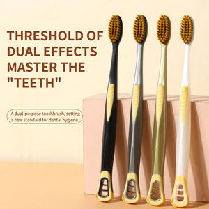 Gratte-langue de nettoyage à double effet pour adultes, brosse à dents, <span class=keywords><strong>prix</strong></span> d'usine en stock - Product Image 2