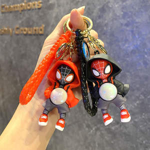 Marvel New Spider-Man Light-Up Hoodie Keychain Car Key <strong>Ring</strong> in PVC Plastic Cartoon Style Perfect Couple Gift - Product Image 3
