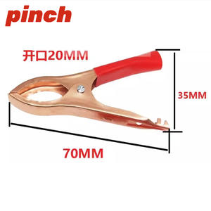 Pinces crocodiles plaquées cuivre 70 mm 30 A pour batterie de voiture – Pinces de protection durables - Product Image 2