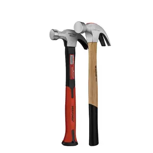 MAXPOWER 8 OZ-24OZ Fiberglass Wooden Handle Claw Nailing Hammer Mallet
