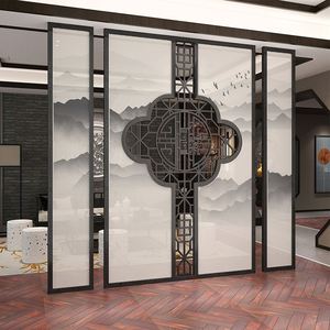 Paravent de luxe rétractable en métal doré, design Art Déco découpé au laser, technologie de panneau pour <span class=keywords><strong>salon</strong></span>, bureau, séparation d'espace - Product Image 6