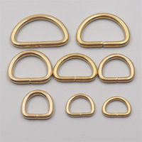 Anneaux en D en cuivre massif pour sangles de sac, ceintures, sangles de sac à main, colliers pour chien, largeur intérieure 10-38 mm, accessoires de bricolage pour le cuir