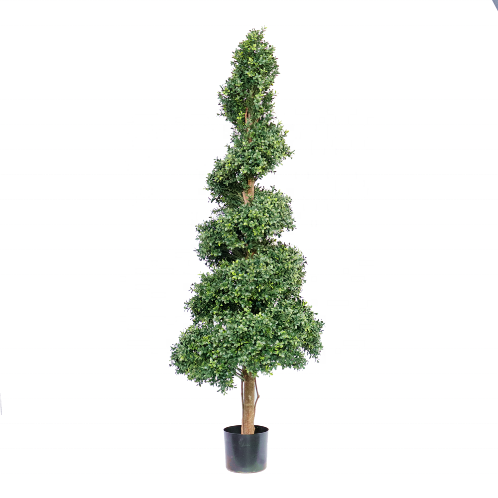 Garden Mile® Albero topiaria verde, piantagione artificiale da giardino, piante e vasi, cespuglio artistico rotondo da giardino per portico anteriore e terrazza (doppia sfera
