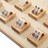 Lilai 2026 présentoir de bijoux en velours de luxe avec plateau en bois de bambou divisé à la main