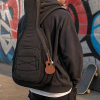Porte-plectres en cuir PU en forme de guitare, étui de rangement créatif pour plectres de guitare, sac portable pour plectres