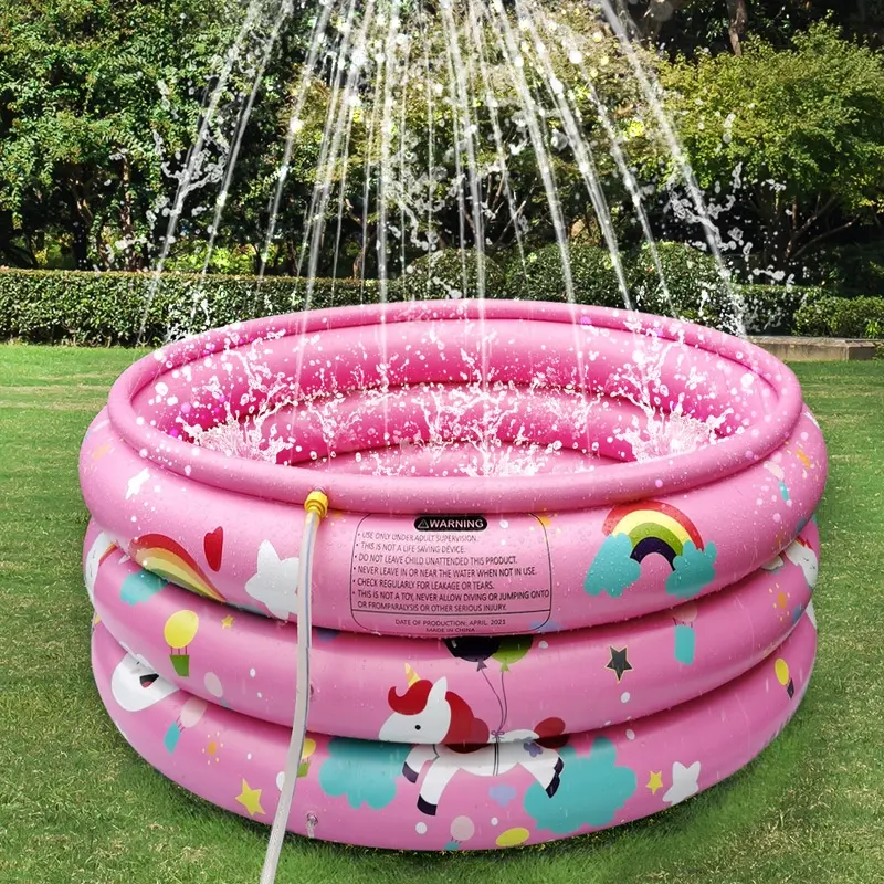 Vente en gros piscine gonflable en PVC de haute qualité 3 tubes piscine gonflable extérieure pour enfants