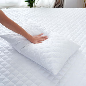 Özelleştirilmiş beyaz pamuk kapitone fermuarlı yastık kılıfı su geçirmez yastık koruyucu - Product Image 3