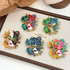 Çin Tarzı 3D Rölyef Maske Broş Vintage Korsaj Pin Lüks High End Giyim Takı Aksesuarları Kadınlar için - Product Image 1