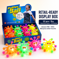 Vente en gros de boules lumineuses LED, flocons de neige lumineux, jouets anti-stress à presser, nouveauté, cadeaux pour enfants, brillent dans le noir
