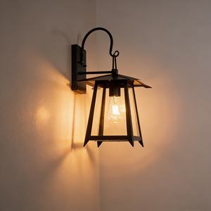 Modern Porch <b>Light</b> Waterproof <b>LED</b> Wall Mounted Garden <b>Light</b> Industrial Style Black Outdoor Wall <b>Light</b> Power - Product Image 1