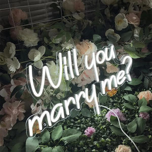 Letrero de Neón LED Personalizado con <span class=keywords><strong>Cita</strong></span> de Precio <span class=keywords><strong>para</strong></span> Exportación, Letrero de Neón LED Personalizado '¿Te Casas Conmigo?', Logotipo de Neón Acrílico Personalizado - Product Image 1