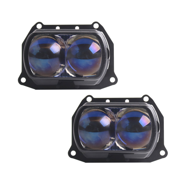 New Arrival 68W Auto Lighting System Aftermarket Matrix Blue Lens Dual LED Projector Headlight with High Low Beam 12V Voltage