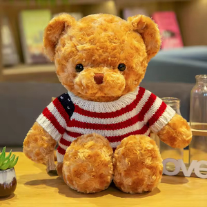 Peluche ours en peluche bouclé doux 30 cm, animal en peluche prêt à être expédié, cadeau de la Saint-Valentin - Product Image 5