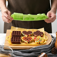 Moule de cuisson en silicone écologique résistant à la chaleur pour gâteaux, gaufres, biscuits et barres chocolatées - Compatible micro-ondes et lave-vaisselle