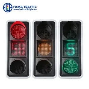 FAMA Traffic Supply 400mm LED Full Ball Traffic Lights With Matrix Countdown Timer