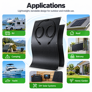 Paneles Solares Flexibles de 240W, Monocristalinos, 23.1V, Módulos Fotovoltaicos con 19.1% de Eficiencia, Impermeables IP67, para Techos de Viviendas, Balcones, Autocaravanas, Barcos y Yates - Product Image 2