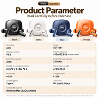 AOC ACT1661 Earbuds Nirkabel Sejati dalam Telinga 5.4 Driver 13mm ENC HiFi Stereo Bass Headphone Olahraga Grosir OEM