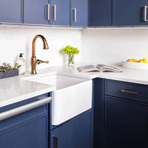 NICOCABINET Elegancia Náutica, Encanto Lujoso, Gabinetes de Cocina Modulares Personalizados en Azul Medianoche, Fregadero Minimalista Atemporal - Product Image 3