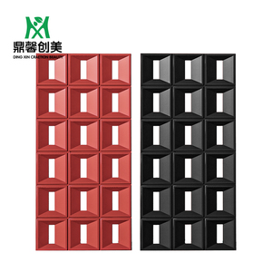 Panneau mural 3D moderne Double face PU ABS polyuréthane composant de ciment <span class=keywords><strong>brique</strong></span> creuse pour hôtel bloc décoration murale <span class=keywords><strong>cloison</strong></span> - Product Image 1