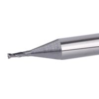 Fraise à double dent à bout plat en carbure revêtu de TiAlN RUIMENG, diamètre de coupe 1/32 po, pour acier au carbone et bois, outils de fraisage CNC