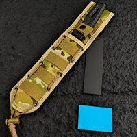 Couteau de survie robuste 8Cr13MoV à lame pleine, manche FRN, lame fixe, couteau tactique de chasse et de camping avec étui en nylon durable