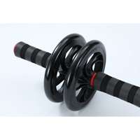 Rouleau AB à double roue pour entraînement abdominal, poignée en mousse antidérapante, équipement de fitness intérieur pour le renforcement des muscles abdominaux