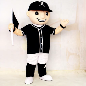 Disfraz de Mascota de jugador de béisbol humano guapo negro disfraz de Mascota de personalización hecho en China - Product Image 4