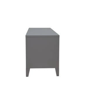 Mobile TV in Metallo dal Design Moderno, Mobile in Acciaio con 2 Ante, <span class=keywords><strong>Vetrina</strong></span> Porta TV per <span class=keywords><strong>Soggiorno</strong></span> - Product Image 6