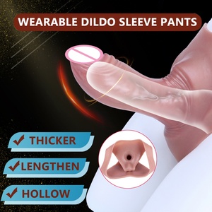 SXXY 15 cm Length Hollow <b>Dildo</b> Pants Penis Sleeve Cock Extender Silicone Briefs Penis Extender Pants Cock Sleeve Sex Toys - Product Image 4