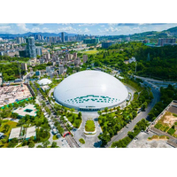 Dôme Gonflable Climatisé Ignifuge Écologique en Résine PVDF pour Salle de Sport, Entrepôt, Parc, Résistance aux Hautes Températures