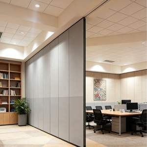 Divisor Móvil Temporal para Hotel con Acabados Personalizables, Marco de Aluminio, Plegable y Deslizante, Pared Acústica Móvil de Madera - Product Image 1