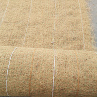 Couverture en fibres de coco pour renforcement du gazon, tapis biodégradable anti-érosion pour la protection des pentes