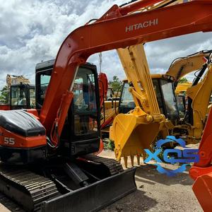 Excavatrice Hitachi ZX55SUR d'occasion, mini-excavatrice sur chenilles de 5,5 tonnes pour la construction, l'exploitation minière, moteur à haut rendement économe en carburant, <span class=keywords><strong>meilleur</strong></span> prix - Product Image 1