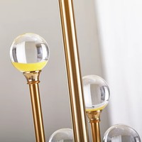 ENSEMBLE américain discret lumière luxe rétro boule de cristal concepteur tissu couverture lampe de Table pour chambre salon
