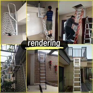 <span class=keywords><strong>Échelle</strong></span> <span class=keywords><strong>de</strong></span> grenier murale <span class=keywords><strong>de</strong></span> style moderne conçue en usine, vente chaude pour une utilisation en extérieur, fonction télescopique pour l'accès au <span class=keywords><strong>toit</strong></span> - Product Image 5
