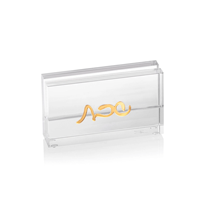 Exquisites Elegantes Transparentes Acryl Jüdisches Brotmesser-Gestell für Restauranttische