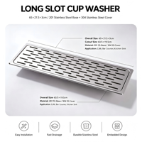 Plateau de drainage pour lave-tasses en acier inoxydable 201+301 pour cafés et bars – Design moderne pour un nettoyage pratique des tasses