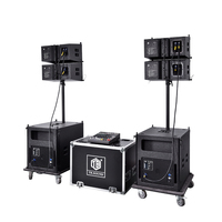 Kit de Altavoces Activos Line Array TB de 10 Pulgadas, Imán de 75 Conos, Altavoz de Alta Frecuencia de Fibra de Carbono, Configuración Avanzada, Sistema 4+2, Madera