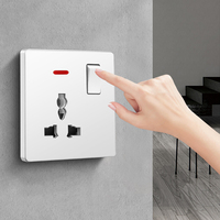 Enchufe Eléctrico Universal OEM No Inteligente con Doble Conector Estándar del Reino Unido, Interruptor de Corriente Alterna con Protección de Seguridad para Uso Hospitalario, USB+Tipo C