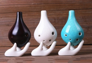 Ocarina en céramique à 6 trous, tonalité C, instrument de musique folklorique traditionnel, accessoires de pratique musicale - Product Image 6