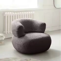 Fauteuil Design Moderne en Boucle Sherpa Confortable pour Salon, Salle à Manger et Mobilier de Maison