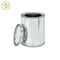 Boîtes en fer blanc rondes vides, imprimées offset CMYK, avec logo personnalisé, étanches, pour le stockage de peinture et de solvants industriels